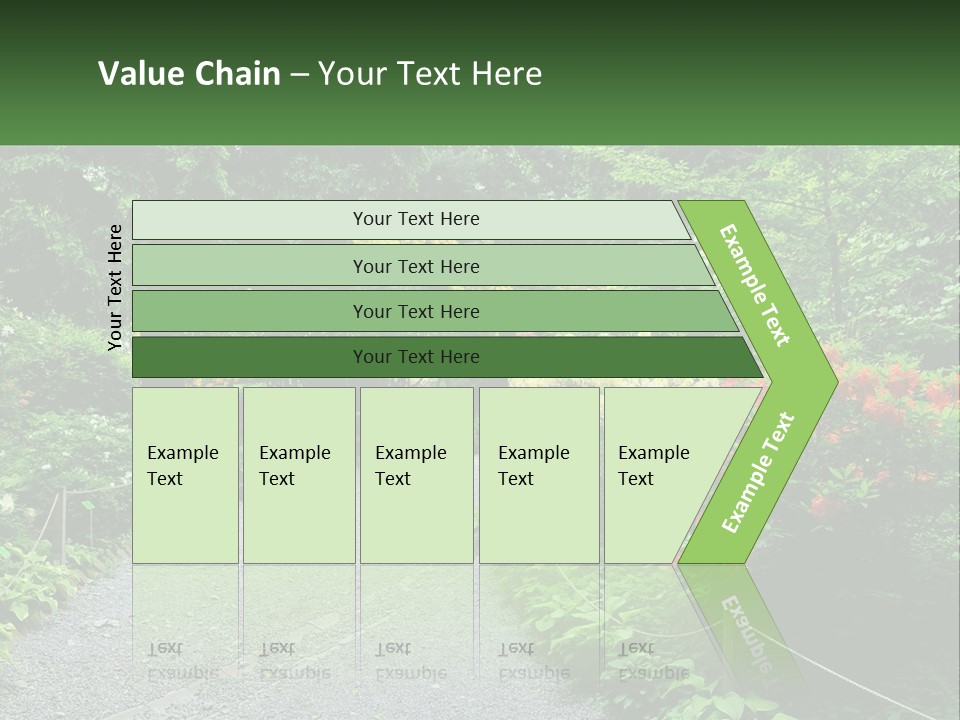 A Path In The Middle Of A Lush Green Park PowerPoint Template