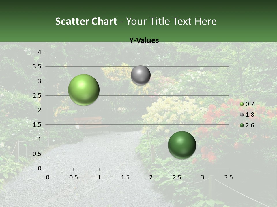 A Path In The Middle Of A Lush Green Park PowerPoint Template