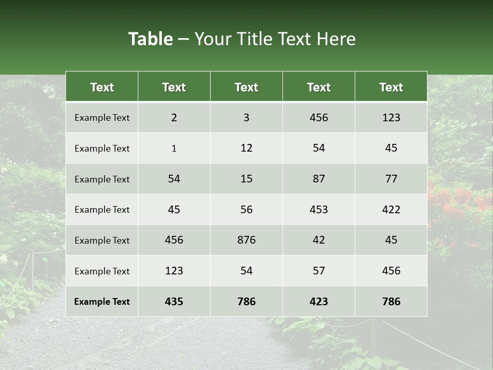A Path In The Middle Of A Lush Green Park PowerPoint Template