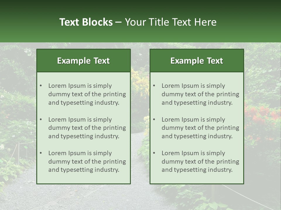 A Path In The Middle Of A Lush Green Park PowerPoint Template