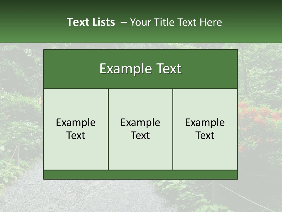 A Path In The Middle Of A Lush Green Park PowerPoint Template