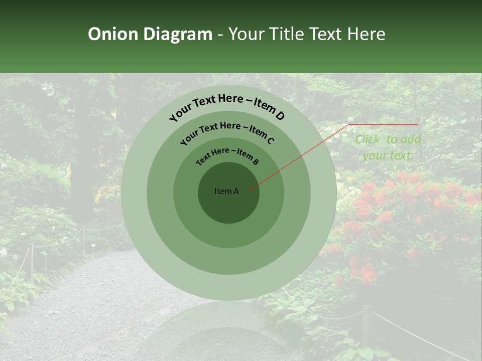 A Path In The Middle Of A Lush Green Park PowerPoint Template