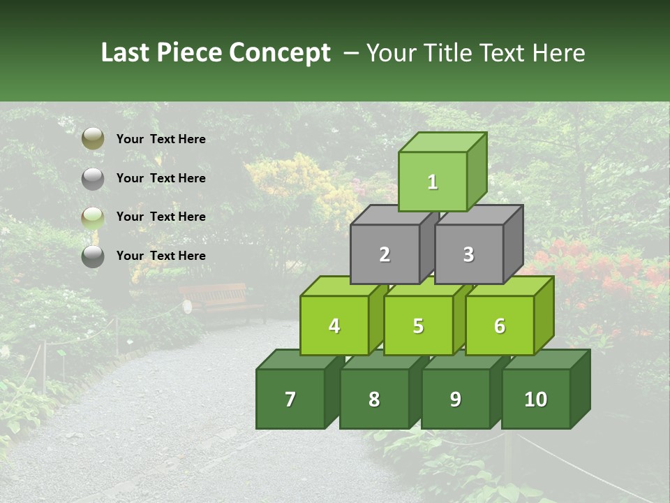 A Path In The Middle Of A Lush Green Park PowerPoint Template