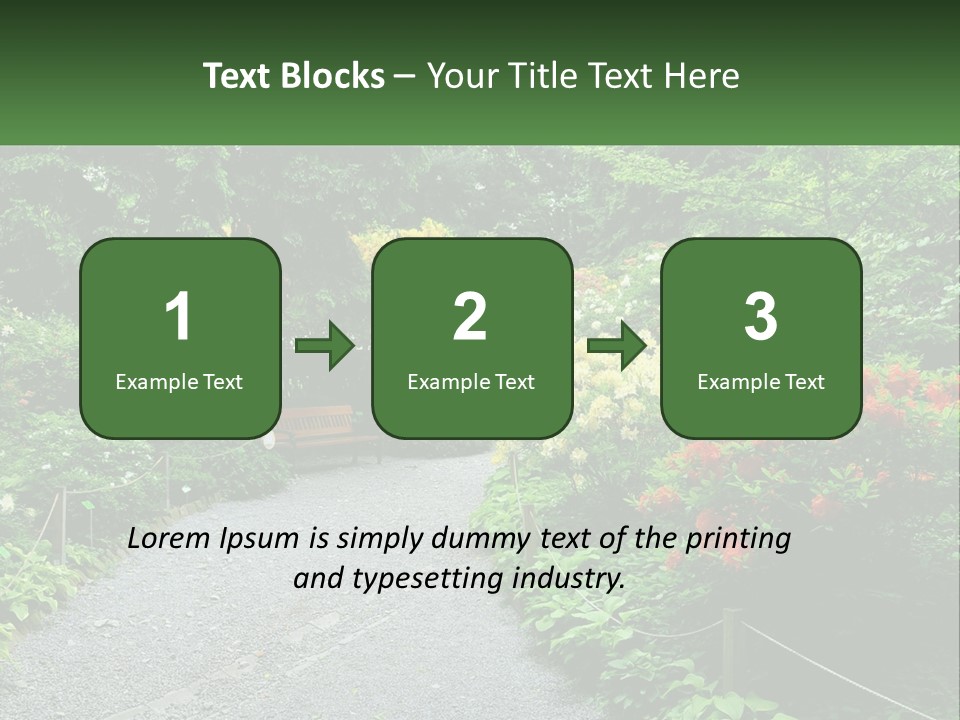 A Path In The Middle Of A Lush Green Park PowerPoint Template