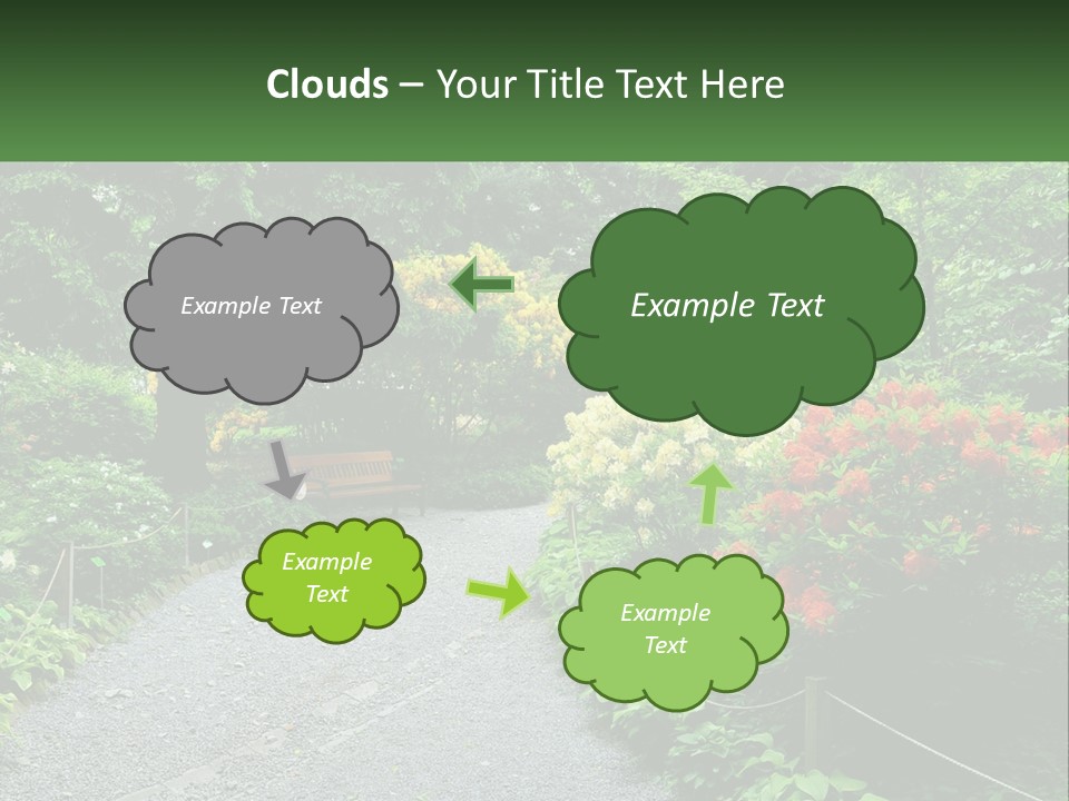 A Path In The Middle Of A Lush Green Park PowerPoint Template