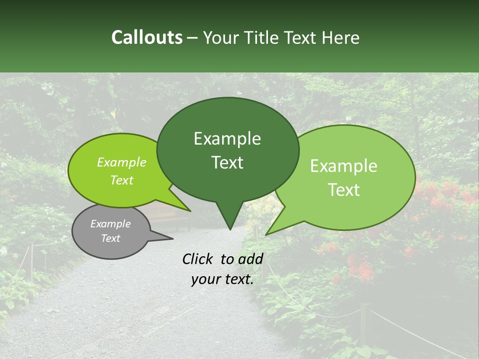 A Path In The Middle Of A Lush Green Park PowerPoint Template