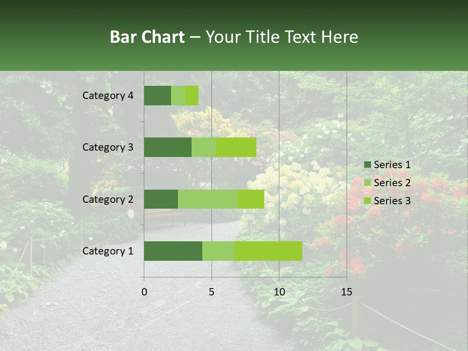 A Path In The Middle Of A Lush Green Park PowerPoint Template