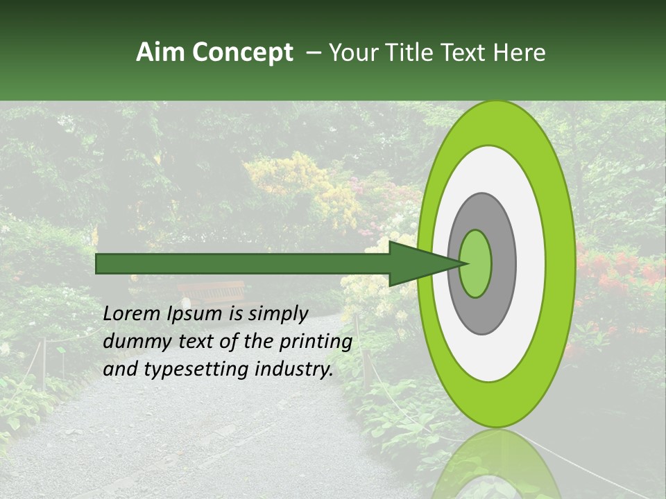 A Path In The Middle Of A Lush Green Park PowerPoint Template