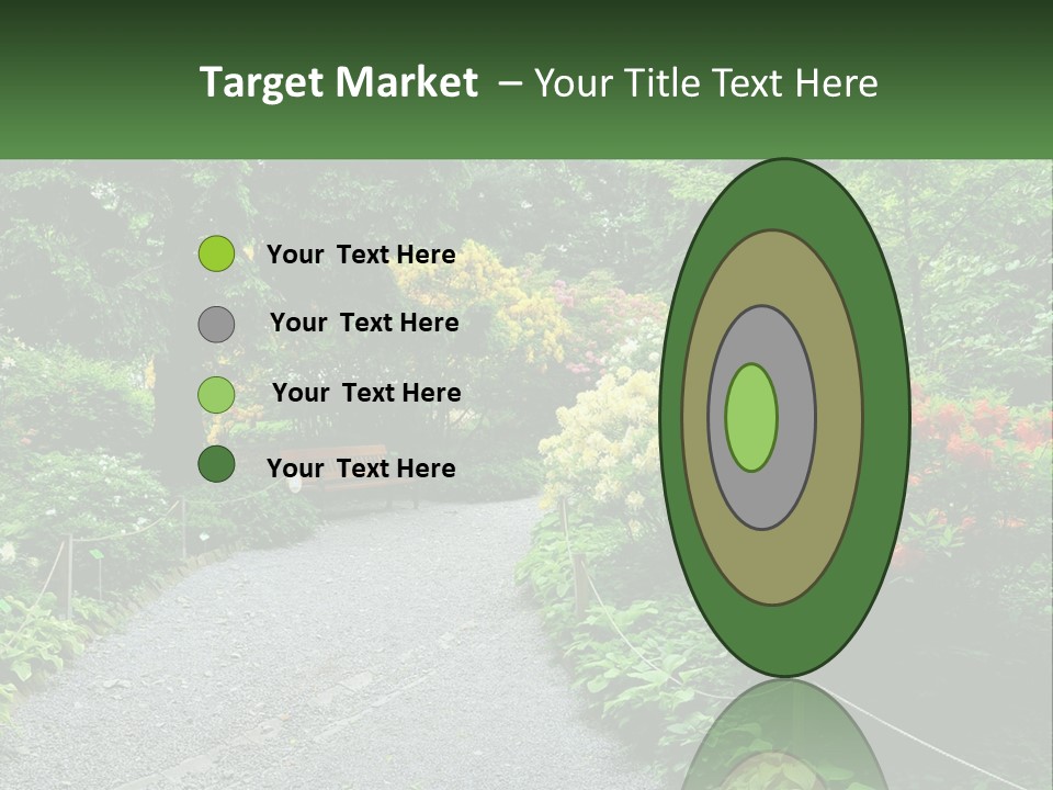 A Path In The Middle Of A Lush Green Park PowerPoint Template
