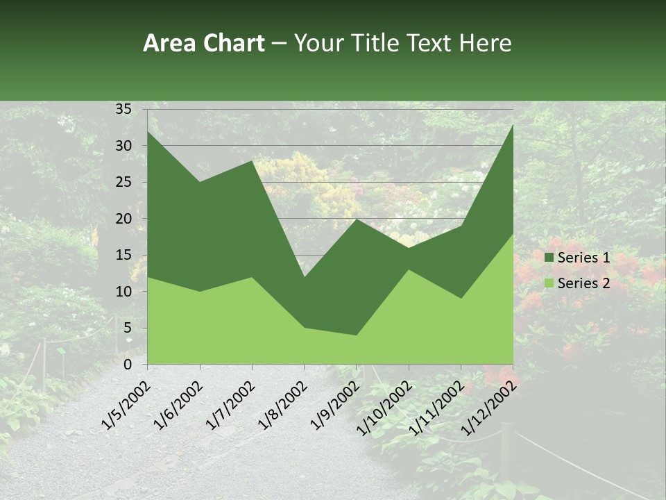 A Path In The Middle Of A Lush Green Park PowerPoint Template