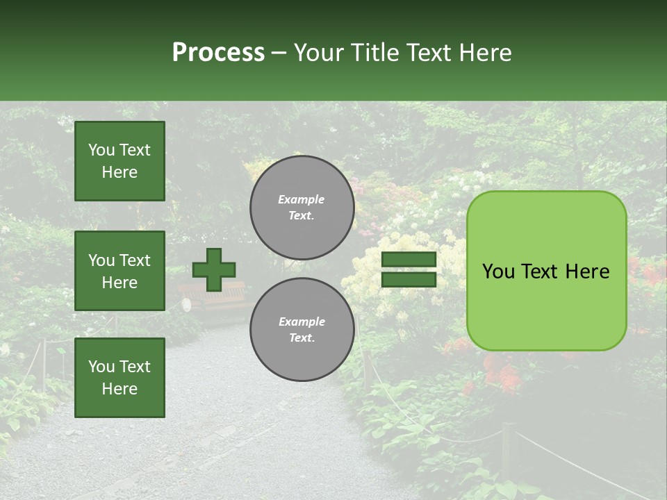 A Path In The Middle Of A Lush Green Park PowerPoint Template