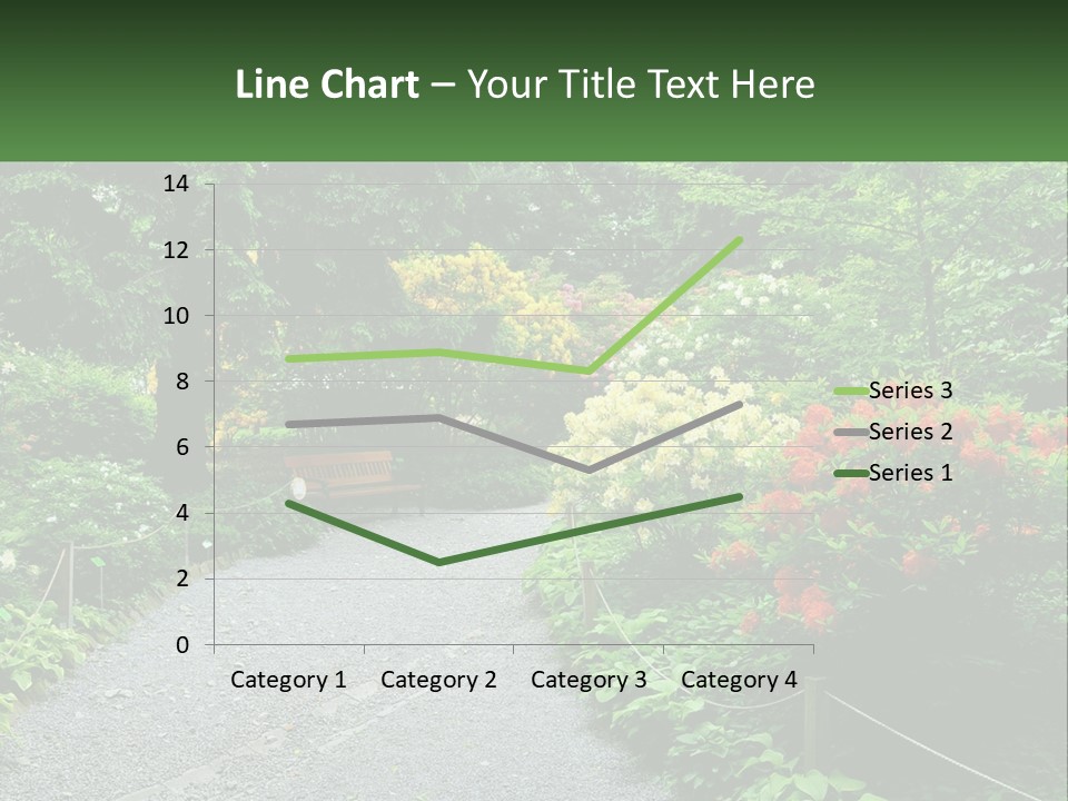 A Path In The Middle Of A Lush Green Park PowerPoint Template