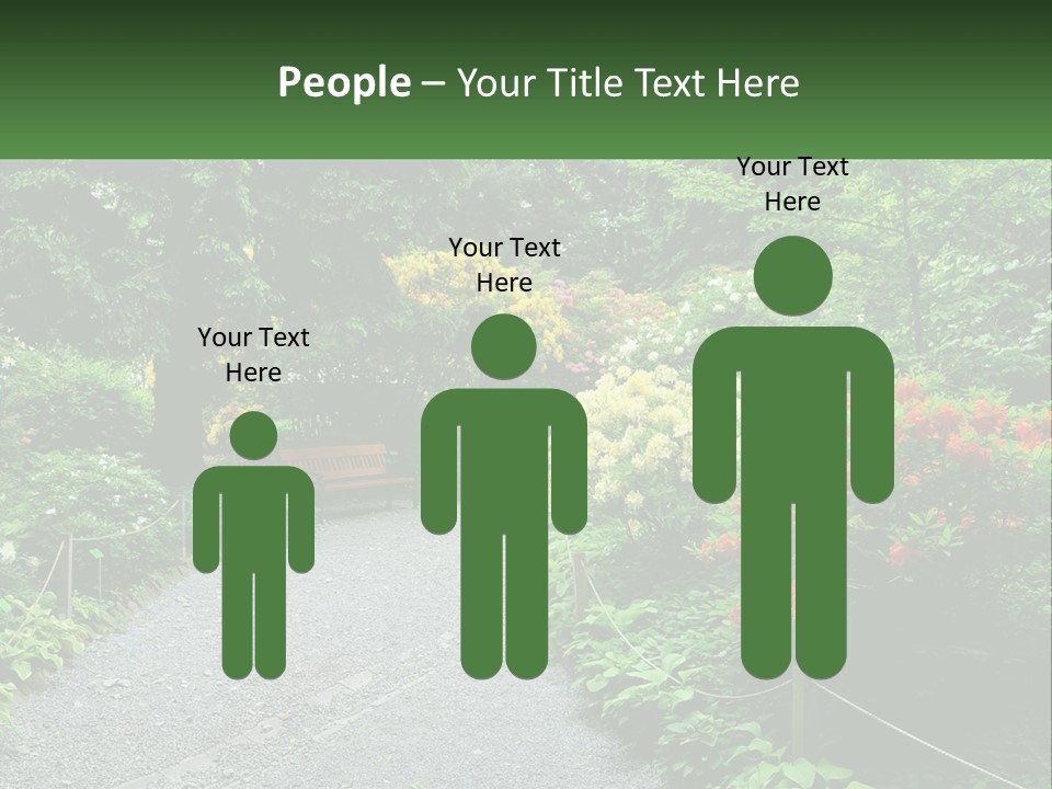 A Path In The Middle Of A Lush Green Park PowerPoint Template