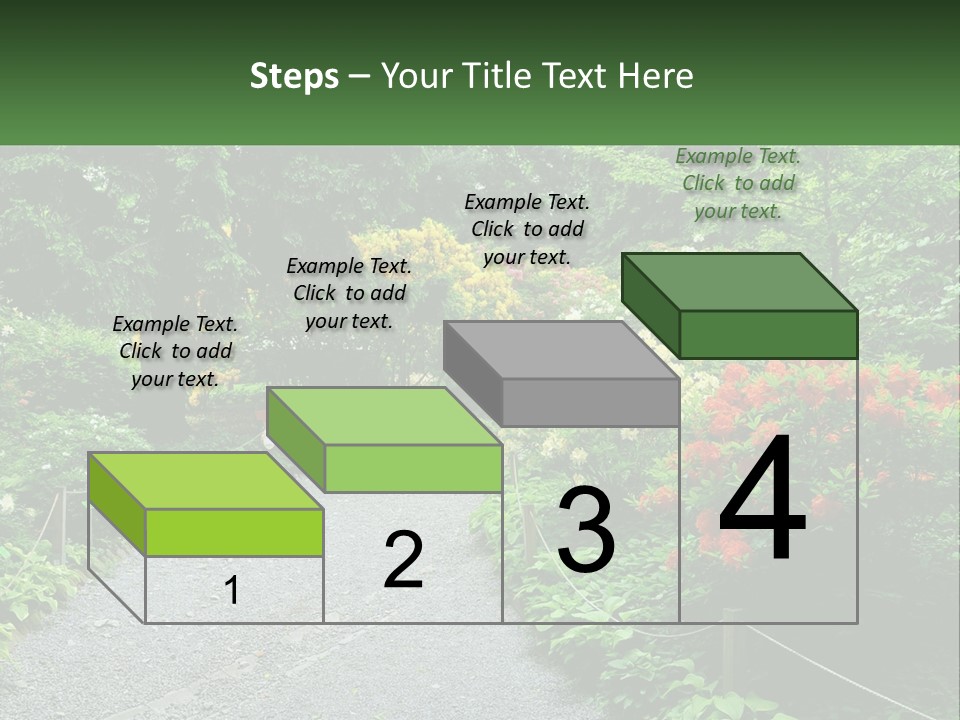 A Path In The Middle Of A Lush Green Park PowerPoint Template