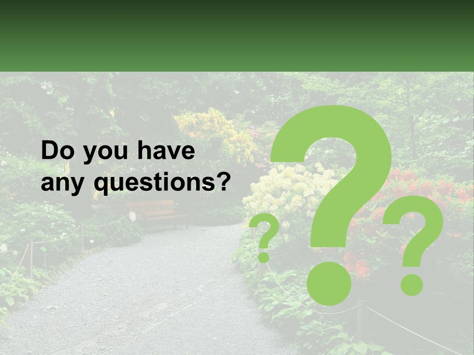 A Path In The Middle Of A Lush Green Park PowerPoint Template