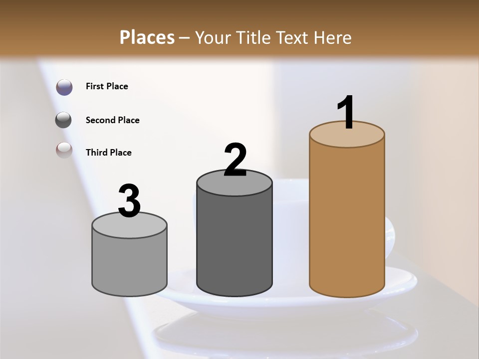 A Cup Of Coffee On A Table Next To A Laptop PowerPoint Template