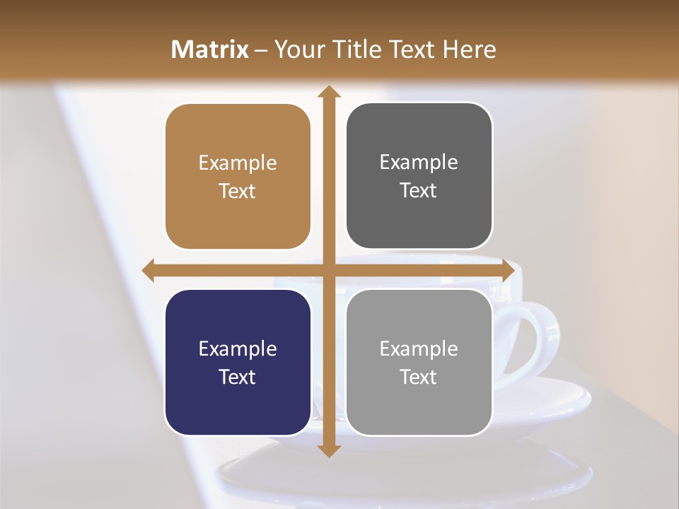 A Cup Of Coffee On A Table Next To A Laptop PowerPoint Template