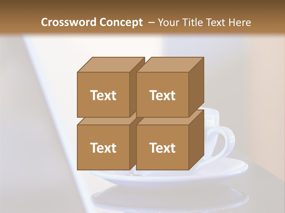 A Cup Of Coffee On A Table Next To A Laptop PowerPoint Template