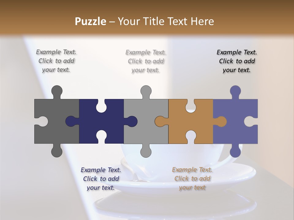 A Cup Of Coffee On A Table Next To A Laptop PowerPoint Template