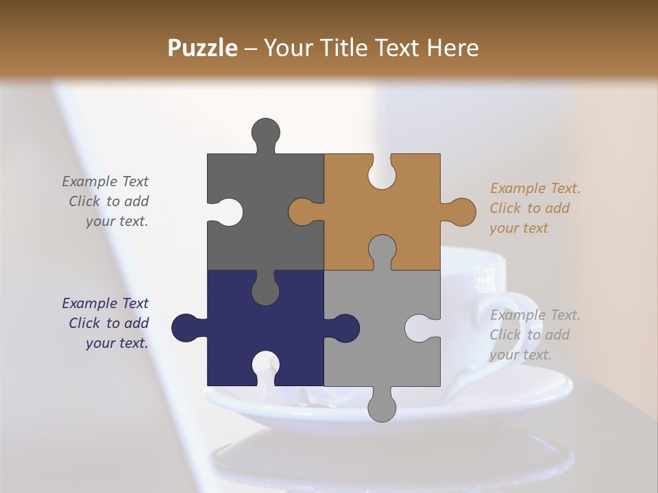 A Cup Of Coffee On A Table Next To A Laptop PowerPoint Template