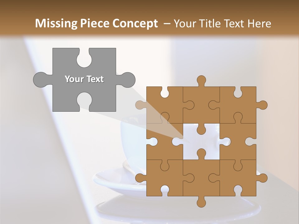 A Cup Of Coffee On A Table Next To A Laptop PowerPoint Template