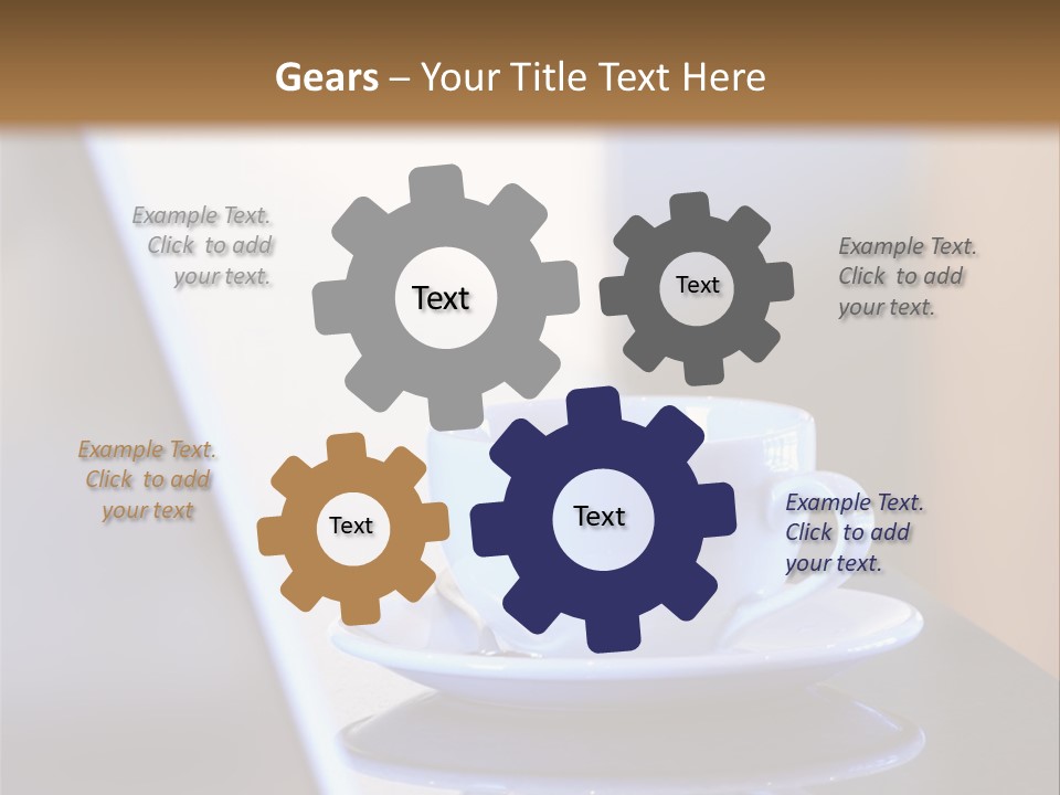 A Cup Of Coffee On A Table Next To A Laptop PowerPoint Template