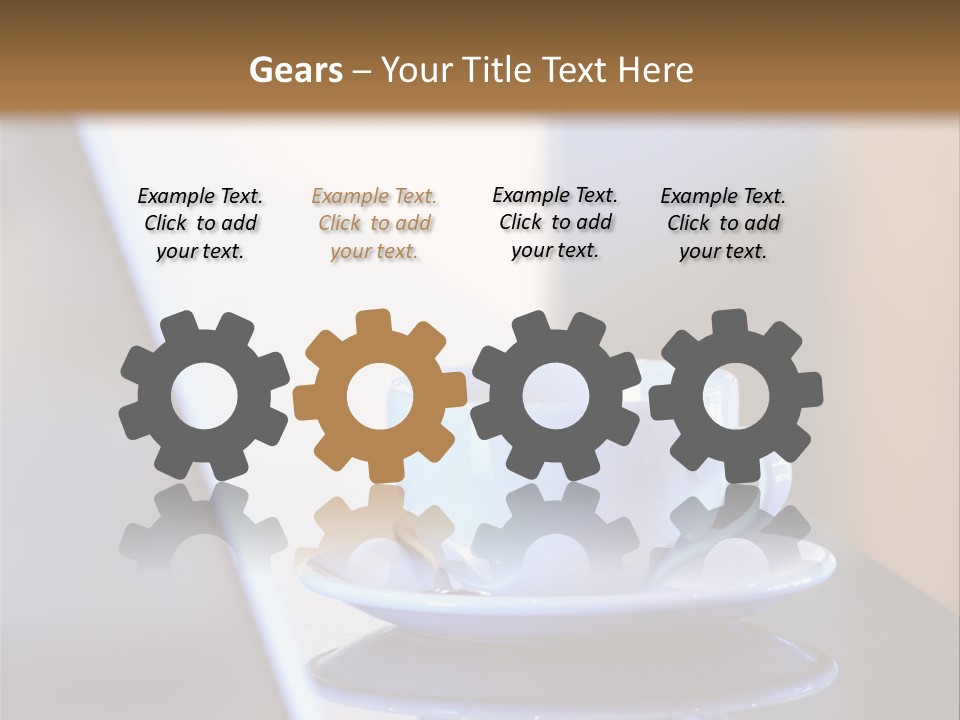 A Cup Of Coffee On A Table Next To A Laptop PowerPoint Template