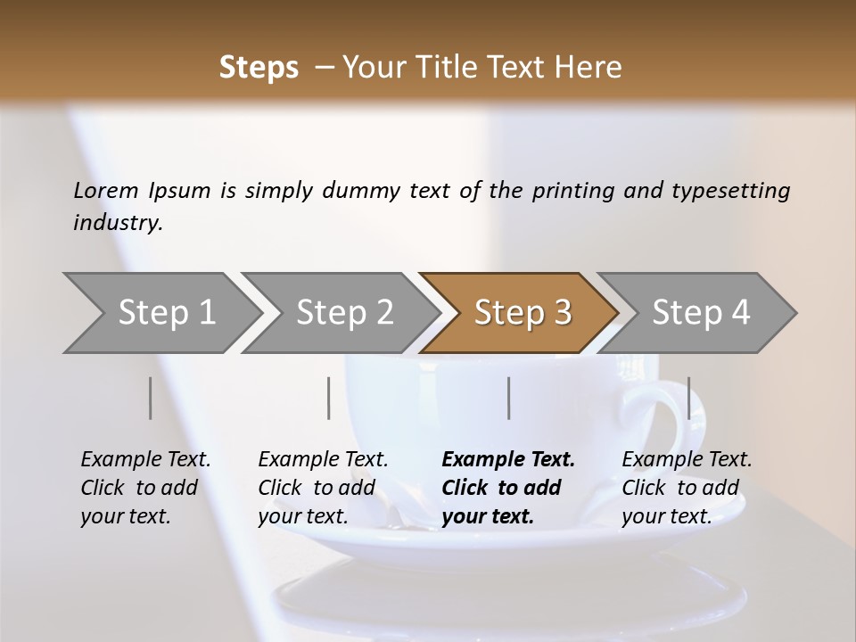 A Cup Of Coffee On A Table Next To A Laptop PowerPoint Template