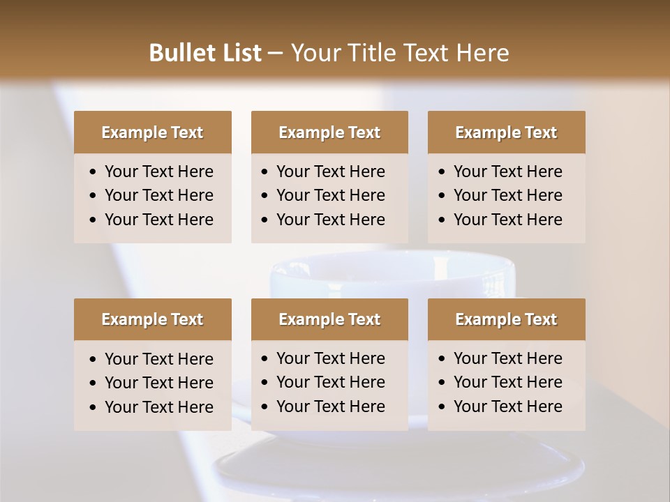 A Cup Of Coffee On A Table Next To A Laptop PowerPoint Template