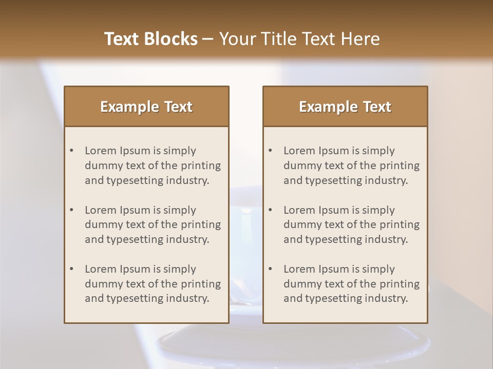 A Cup Of Coffee On A Table Next To A Laptop PowerPoint Template