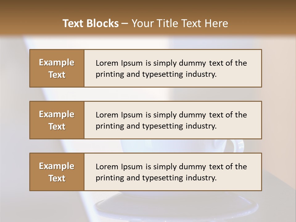 A Cup Of Coffee On A Table Next To A Laptop PowerPoint Template