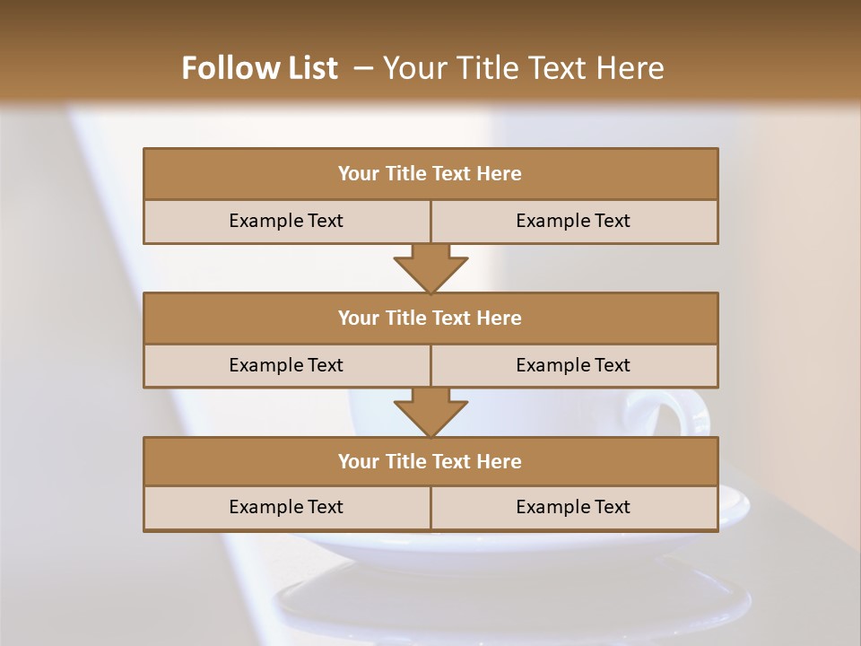 A Cup Of Coffee On A Table Next To A Laptop PowerPoint Template