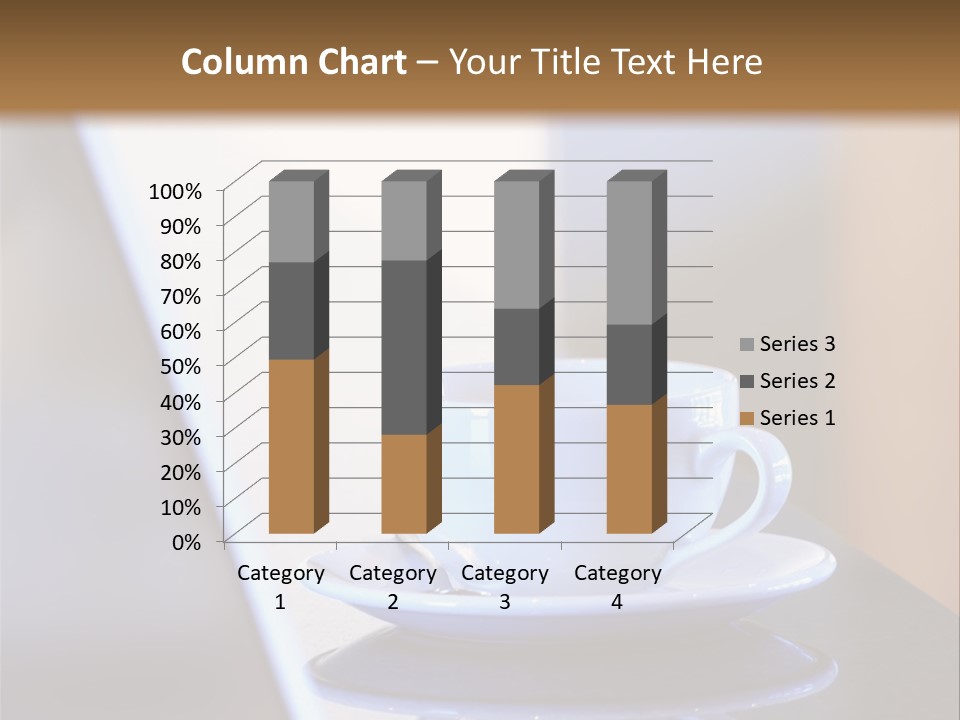 A Cup Of Coffee On A Table Next To A Laptop PowerPoint Template