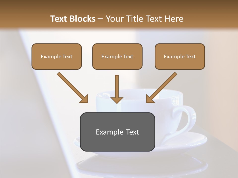 A Cup Of Coffee On A Table Next To A Laptop PowerPoint Template