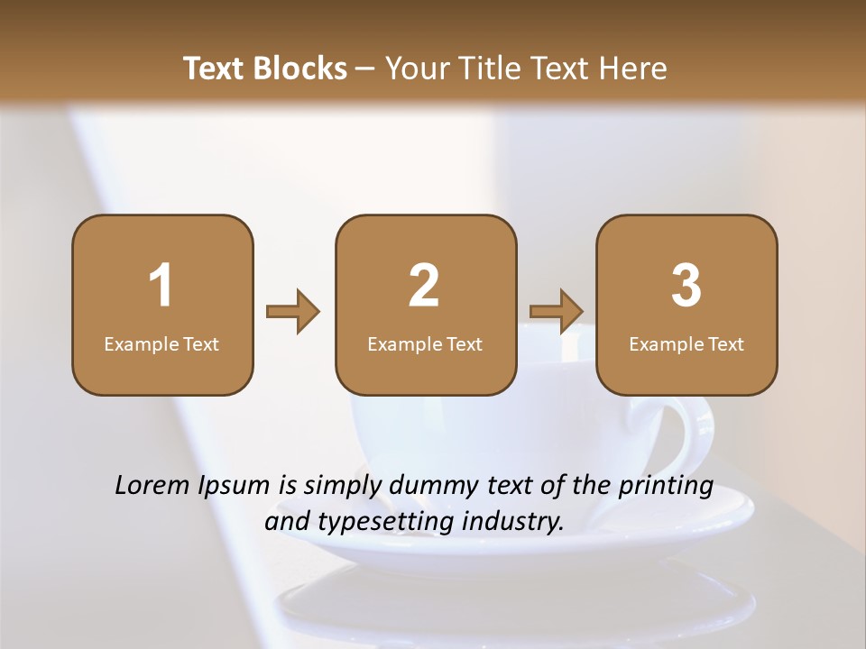 A Cup Of Coffee On A Table Next To A Laptop PowerPoint Template