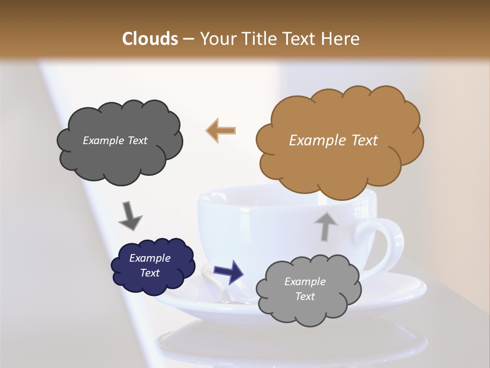 A Cup Of Coffee On A Table Next To A Laptop PowerPoint Template