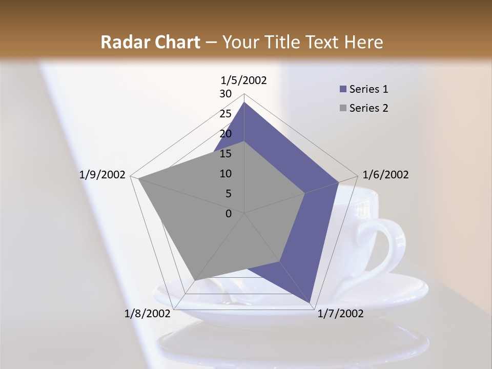 A Cup Of Coffee On A Table Next To A Laptop PowerPoint Template