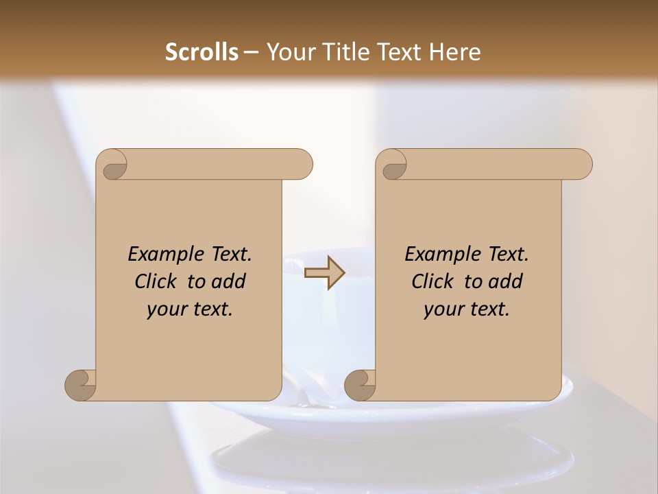 A Cup Of Coffee On A Table Next To A Laptop PowerPoint Template