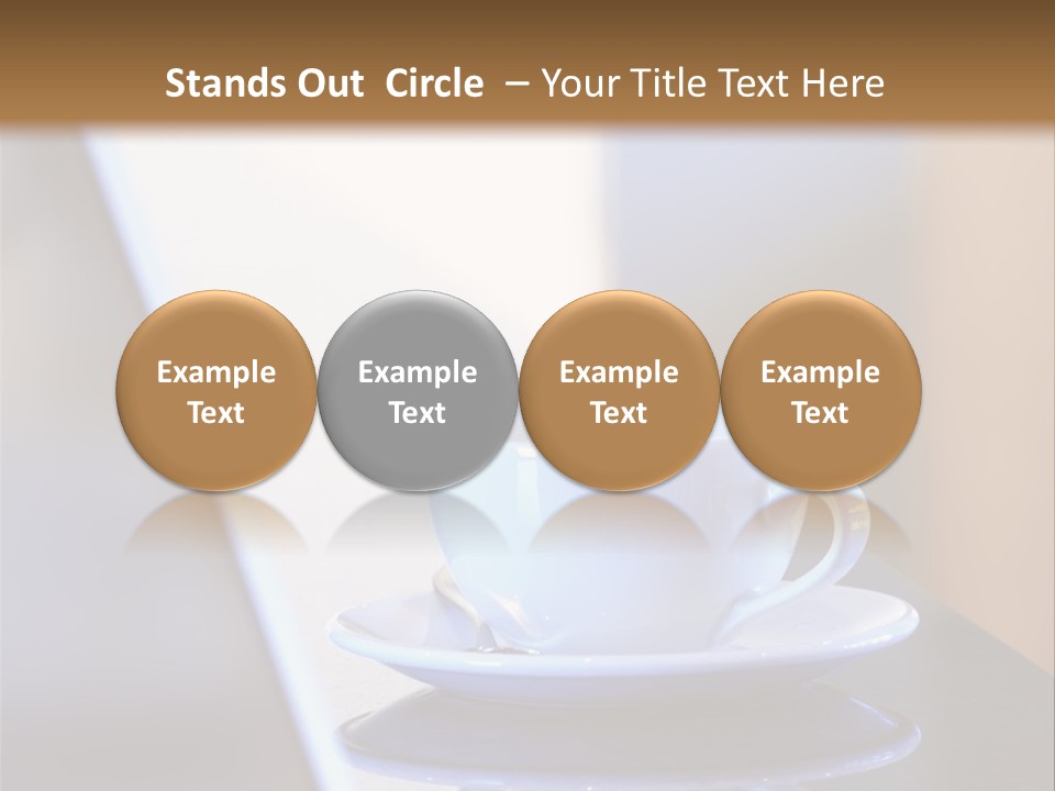 A Cup Of Coffee On A Table Next To A Laptop PowerPoint Template