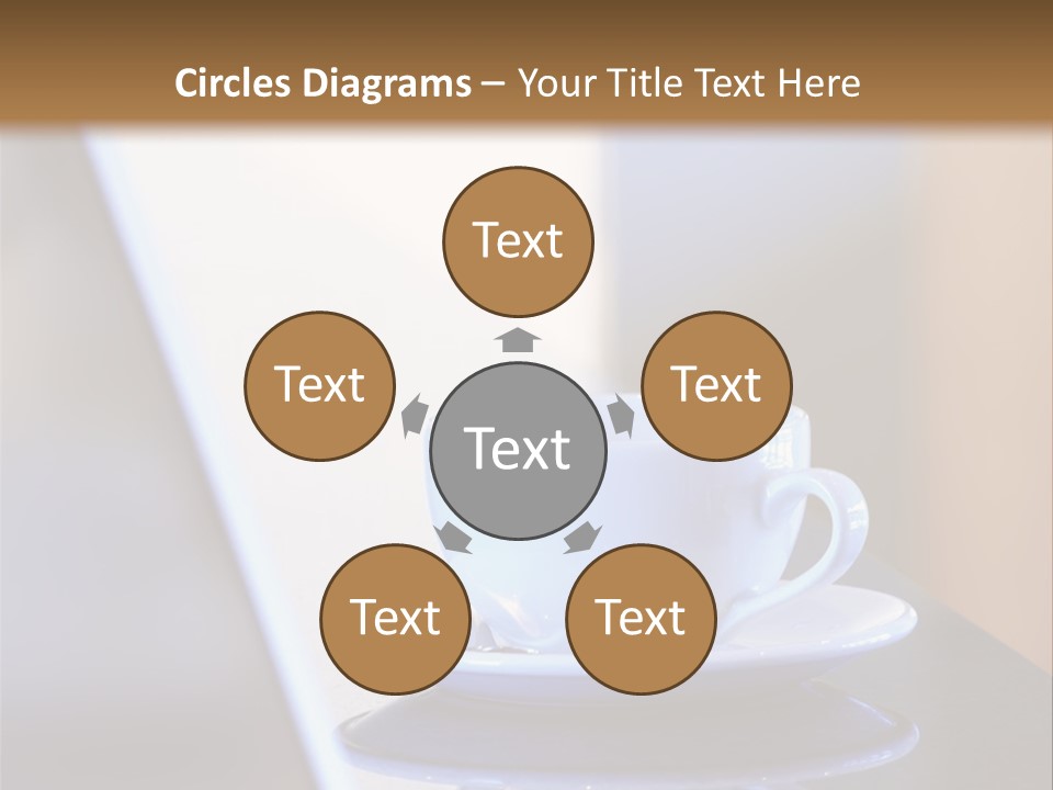 A Cup Of Coffee On A Table Next To A Laptop PowerPoint Template