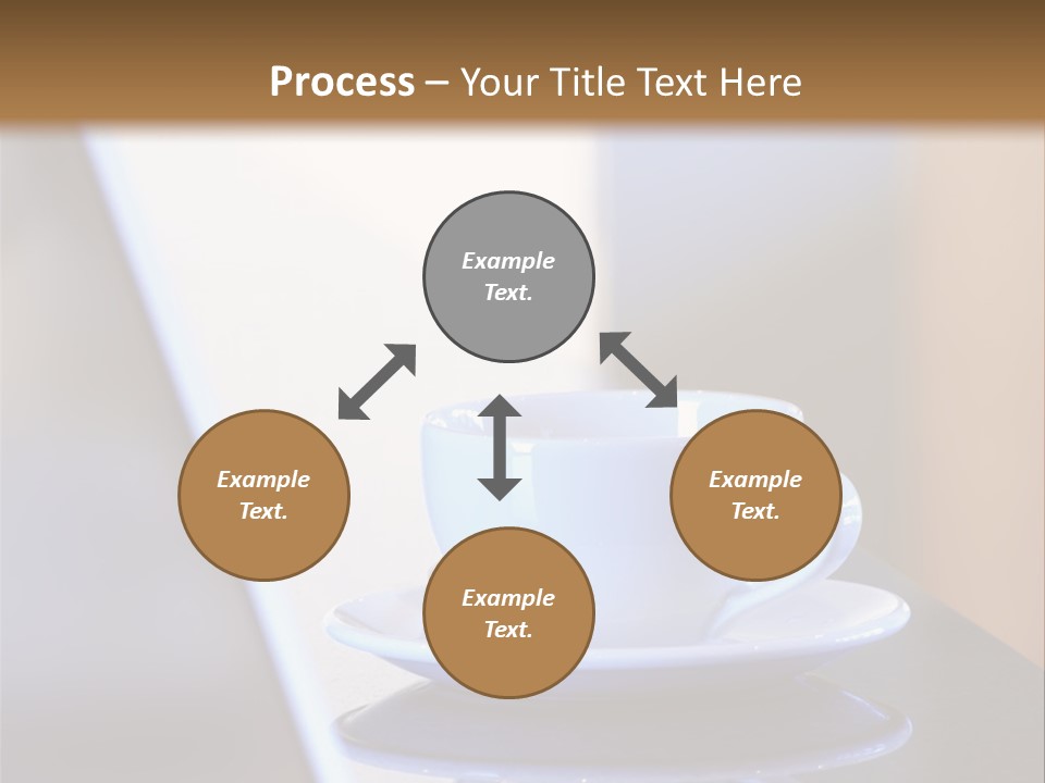 A Cup Of Coffee On A Table Next To A Laptop PowerPoint Template