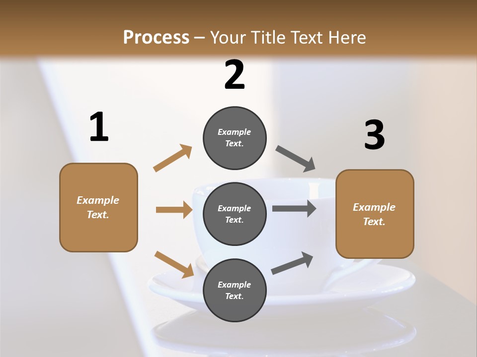 A Cup Of Coffee On A Table Next To A Laptop PowerPoint Template