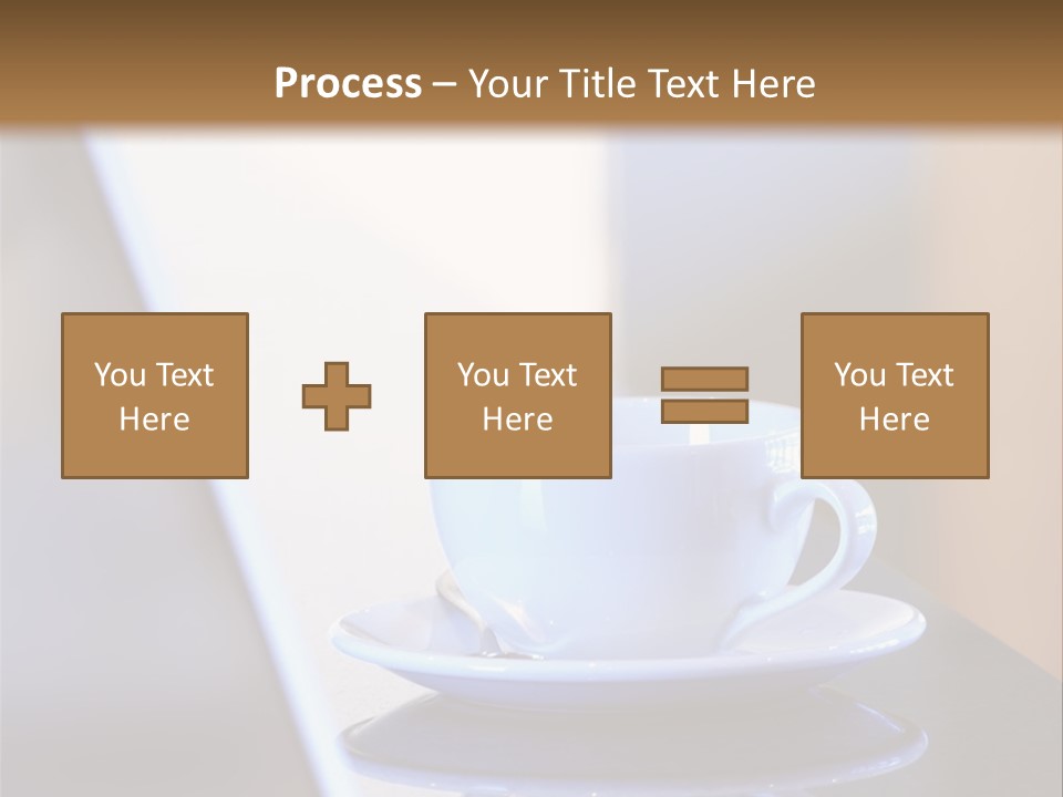 A Cup Of Coffee On A Table Next To A Laptop PowerPoint Template