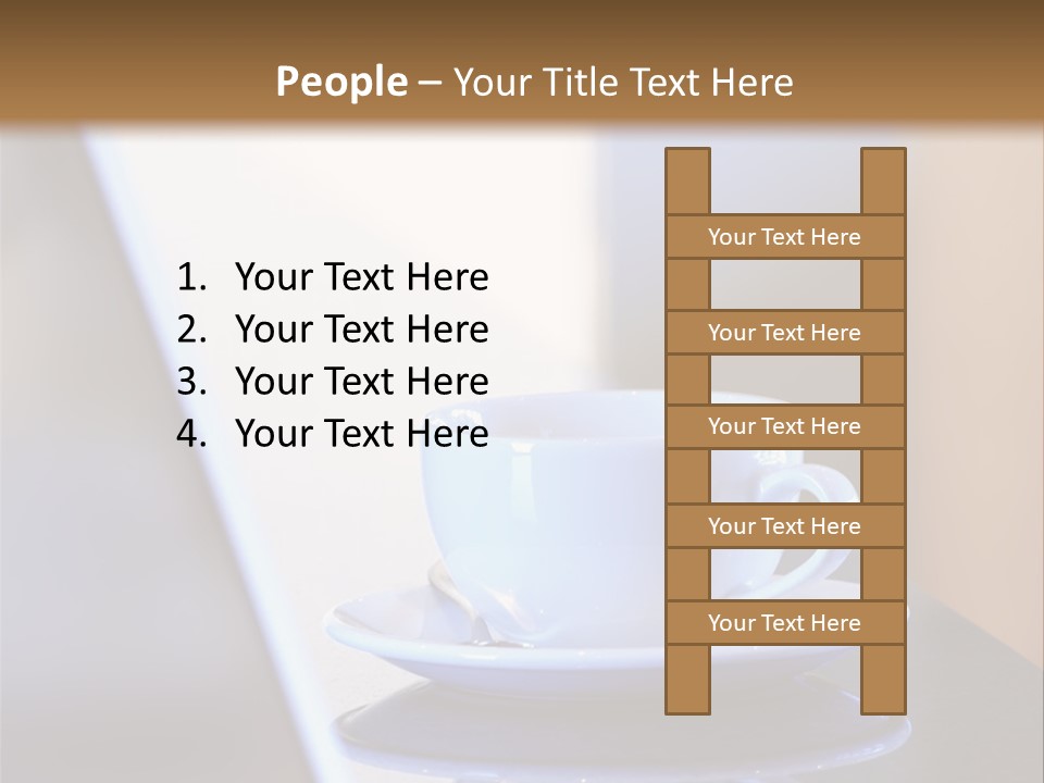 A Cup Of Coffee On A Table Next To A Laptop PowerPoint Template