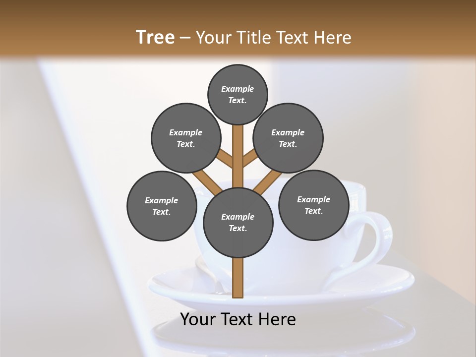 A Cup Of Coffee On A Table Next To A Laptop PowerPoint Template
