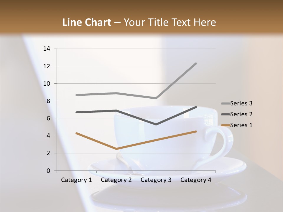 A Cup Of Coffee On A Table Next To A Laptop PowerPoint Template