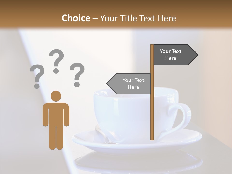 A Cup Of Coffee On A Table Next To A Laptop PowerPoint Template