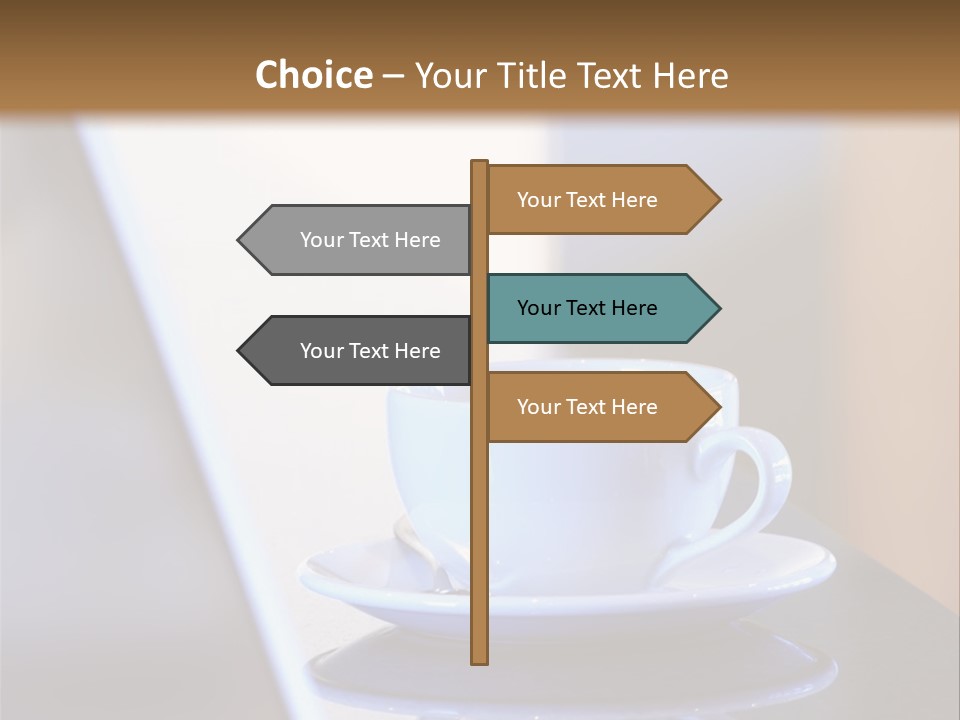 A Cup Of Coffee On A Table Next To A Laptop PowerPoint Template