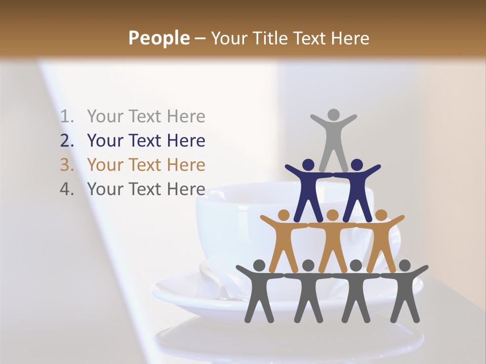 A Cup Of Coffee On A Table Next To A Laptop PowerPoint Template