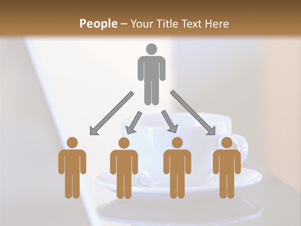 A Cup Of Coffee On A Table Next To A Laptop PowerPoint Template